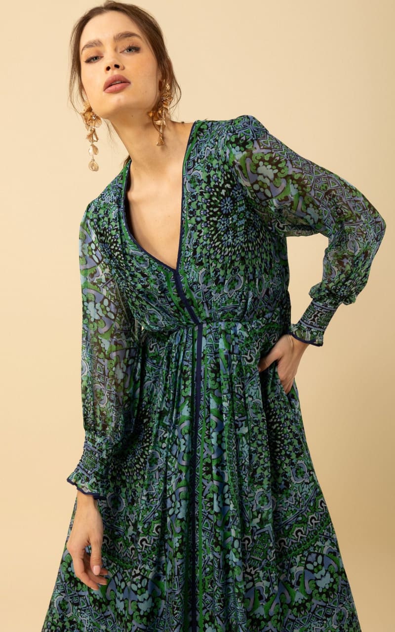 Hale Bob - Jennifer Long Sleeve Maxi Dress - DRESS