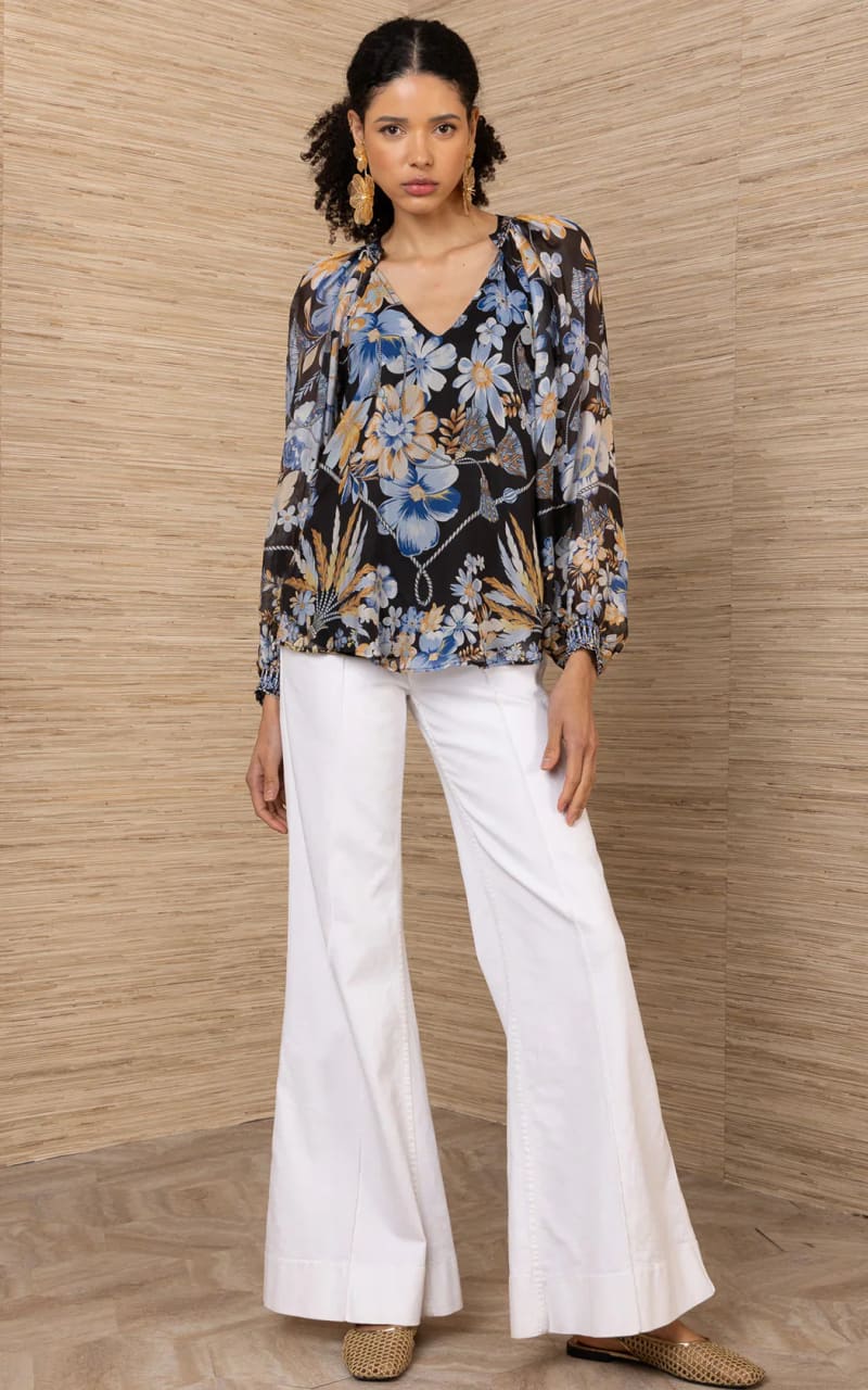 Hale Bob- Sequoia Blouse in Black - Blouses & Tops