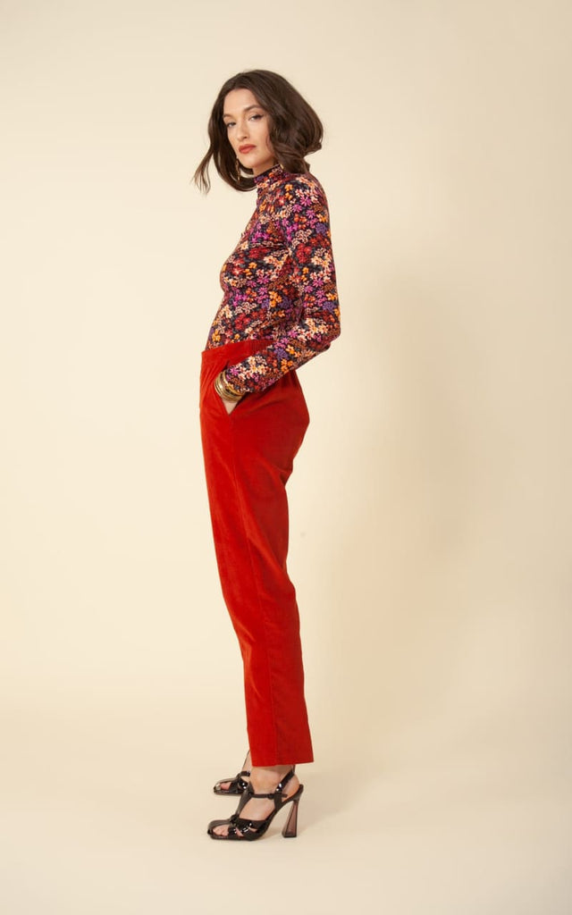 Hale Bob- Lilou Mock Neck Floral Top - Shirts & Tops
