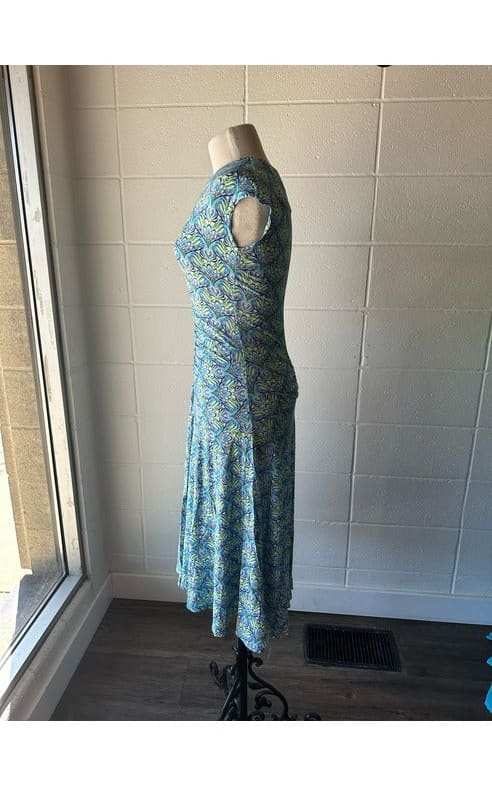 Hale Bob- V Neck Shirred Dress - dress