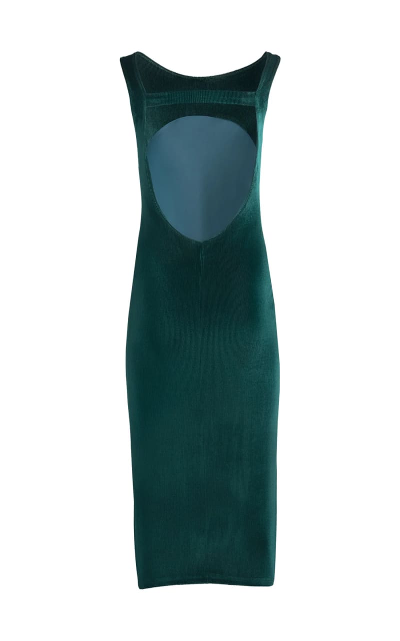 Hilary Macmillan - Open Back Velvet Midi Dress - Dresses