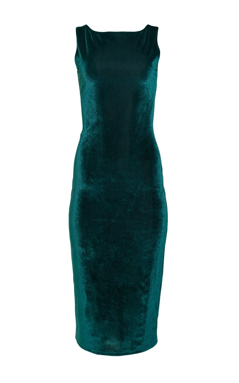 Hilary Macmillan - Open Back Velvet Midi Dress - Dresses