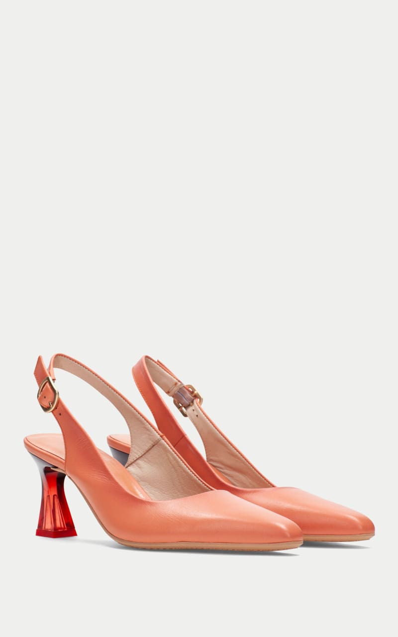 Hispanitas- Dalia Slingback Heel in Soho Coral - footwear