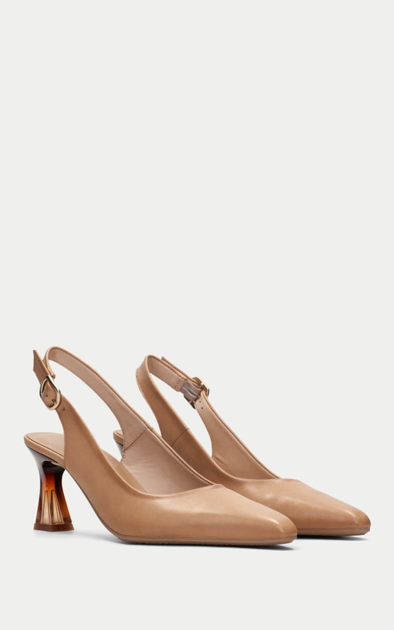 Hispanitas- Dalia Buckle Slingback Heel in Desert - shoes