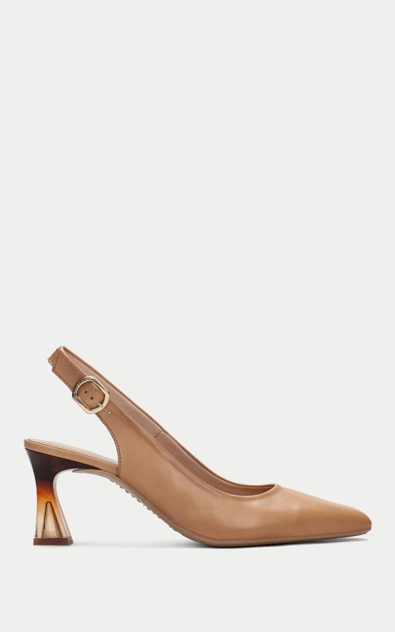 Hispanitas- Dalia Buckle Slingback Heel in Desert - shoes