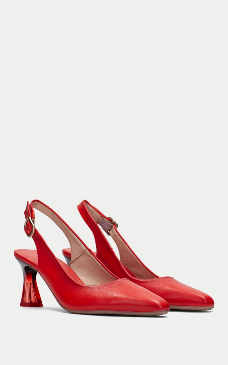 Hispanitas- Dalia Buckle Slingback Heel in Scarlett - shoes