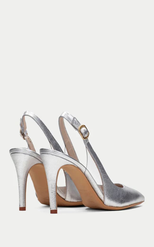 Hispanitas- Samanta Slingback Heel in Silver - footwear