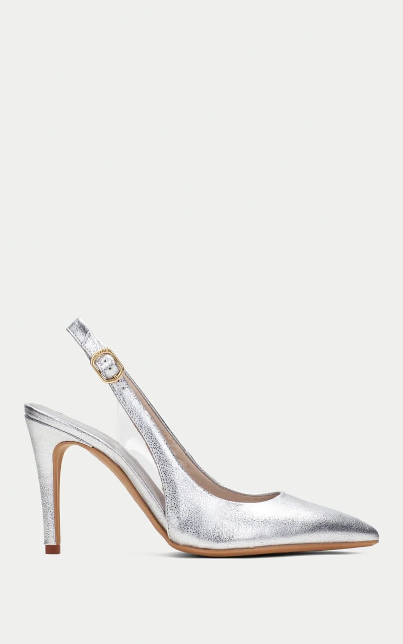 Hispanitas- Samanta Slingback Heel in Silver - footwear