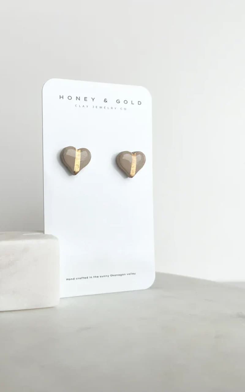 Honey & Gold Jewelry Co- Quinn of Hearts Stud Earrings