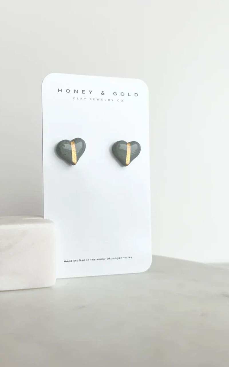 Honey & Gold Jewelry Co- Quinn of Hearts Stud Earrings