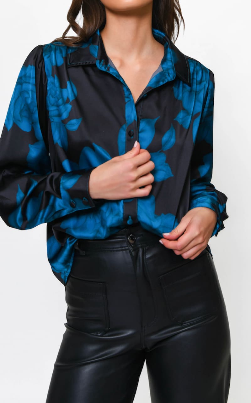 Hutch - Kodie Satin Button Blouse