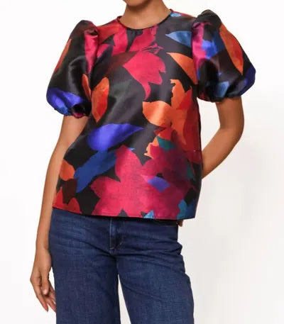 Hutch - Hutch Nadine Top in Navy Multi Papier Mache Floral