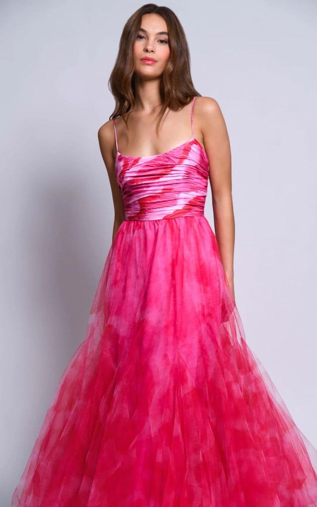 Hutch - Toni Ruched Satin & Tulle Gown Dresses
