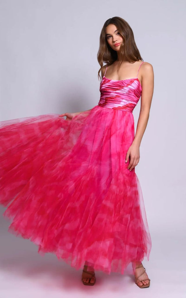 Hutch - Toni Ruched Satin & Tulle Gown Dresses