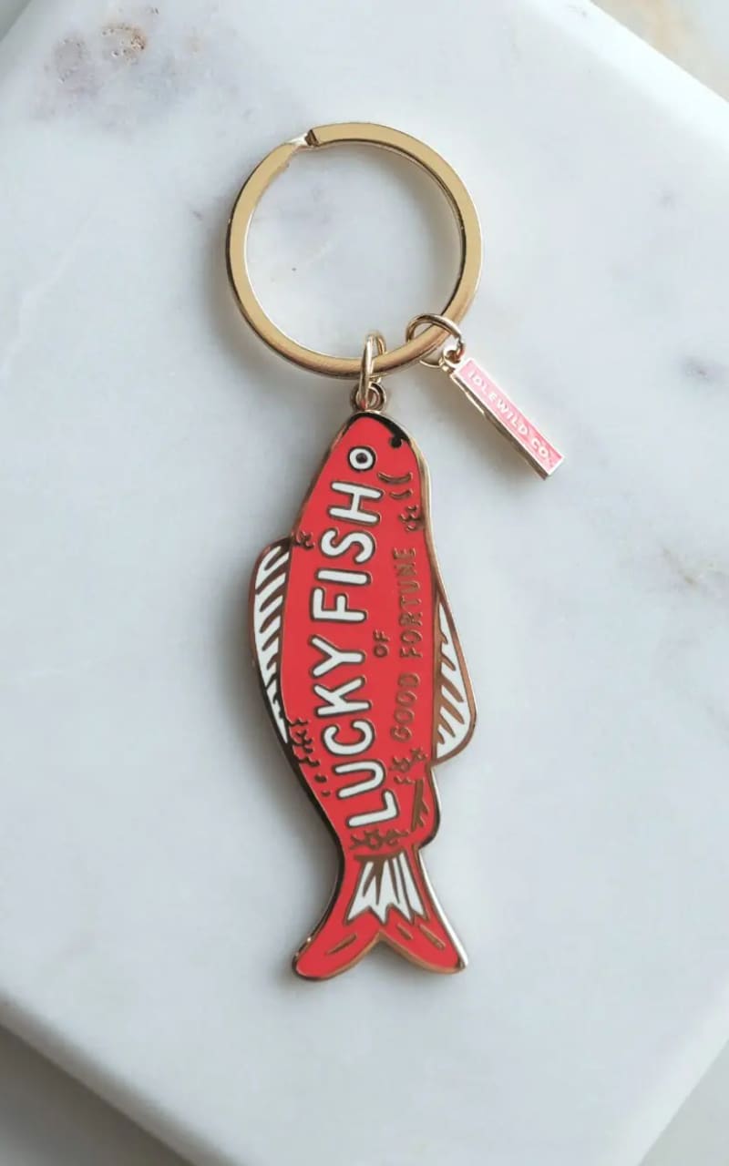 Idlewild Co.- Good Fortune Fish Enamel Keychain - Gift &