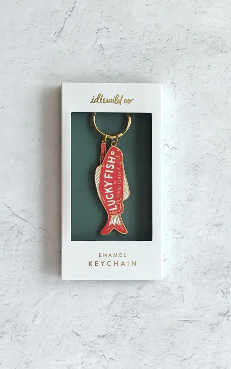 Idlewild Co.- Good Fortune Fish Enamel Keychain - Gift &