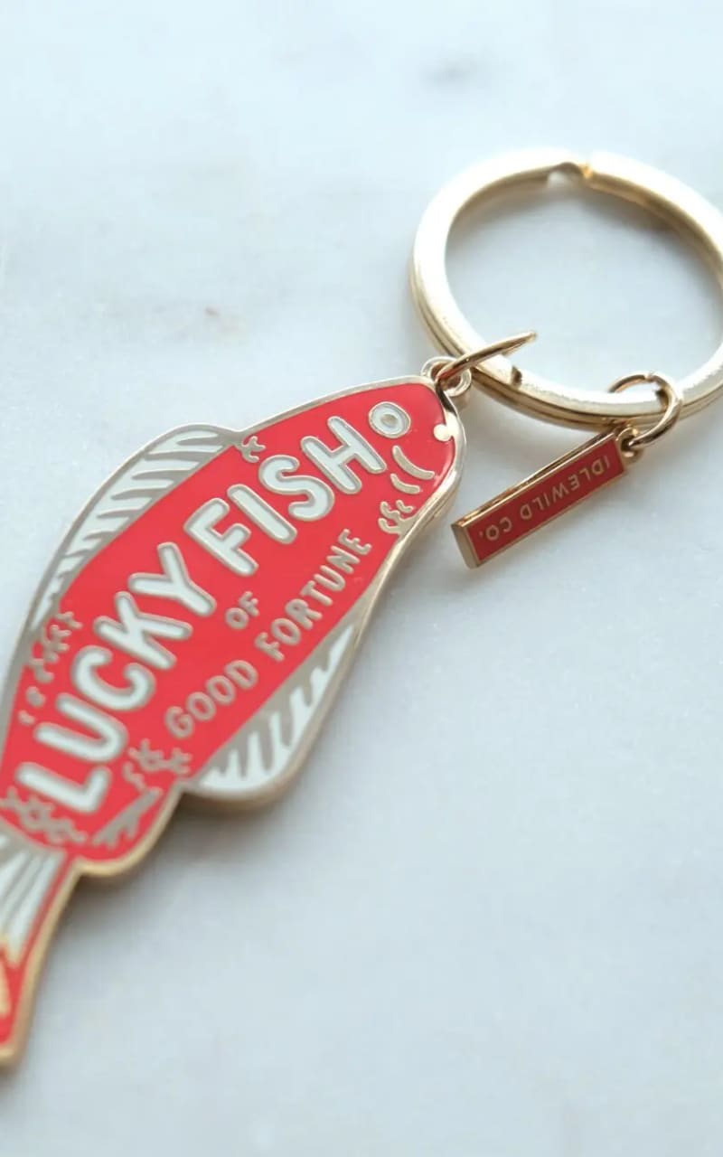 Idlewild Co.- Good Fortune Fish Enamel Keychain - Gift &