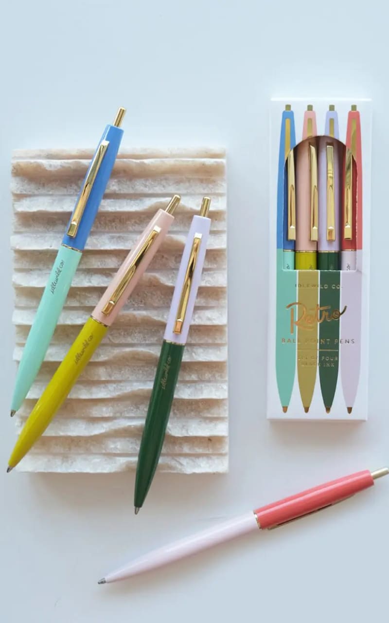 Idlewild Co.- Rainbow Retro Pen Set - Gift & Home