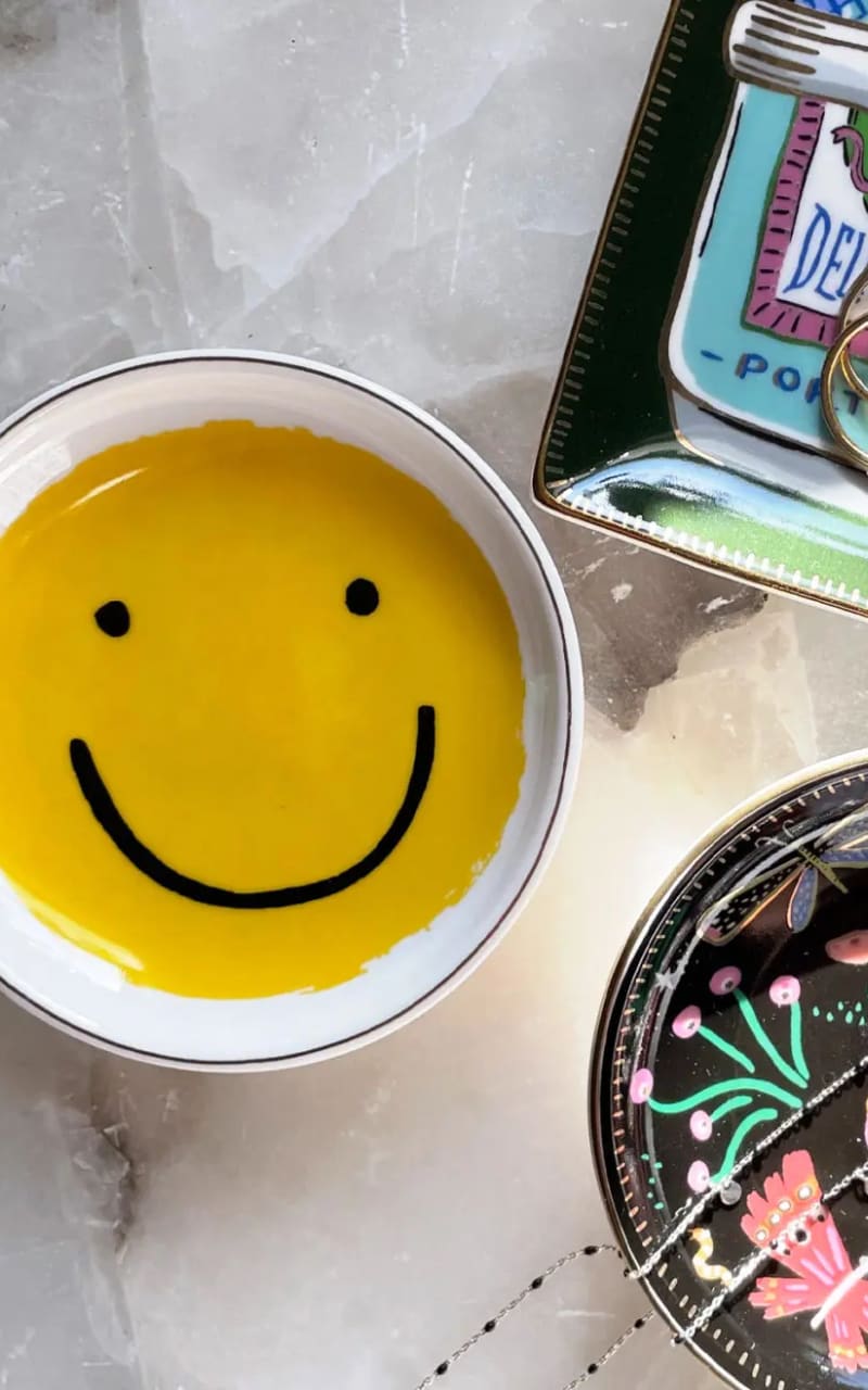 Idlewild Co.- Smiley Porcelain Trinket Dish - Gift & Home