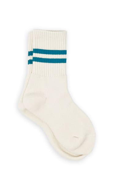 XS Unified- Gym Socks W Colour Options - OCEAN BLUE STRIPE -