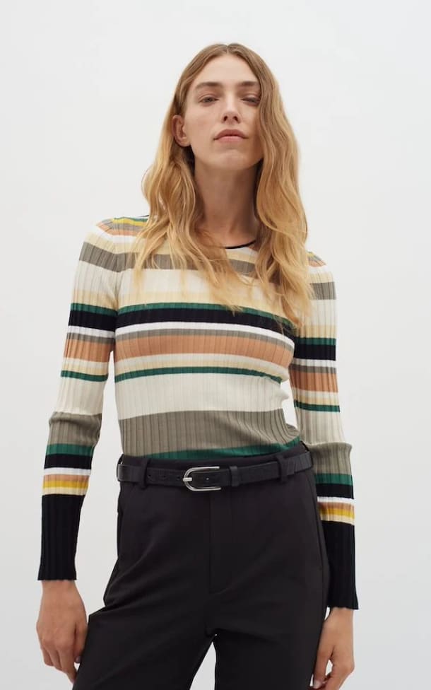 InWear- Paja Knit Top in Multi Stripes - Shirts & Tops