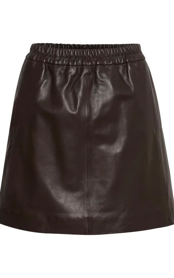 InWear- Wook Leather Skirt in Americano