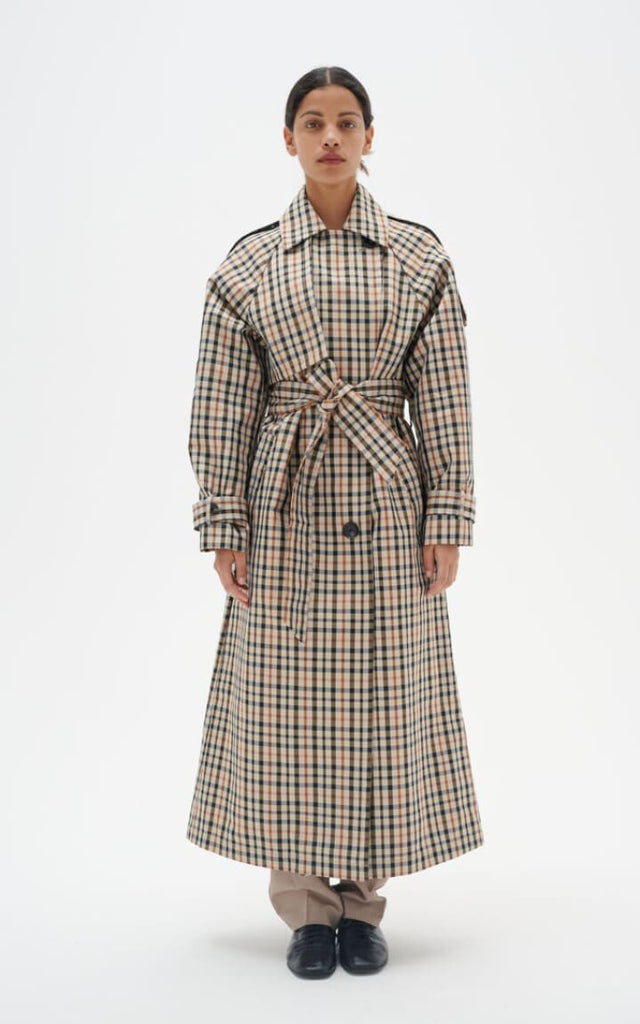 InWear- Toini Check Trenchcoat - outerwear