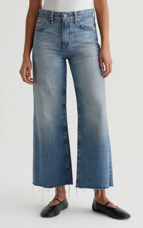High Rise Wide-Leg Crop Jeans