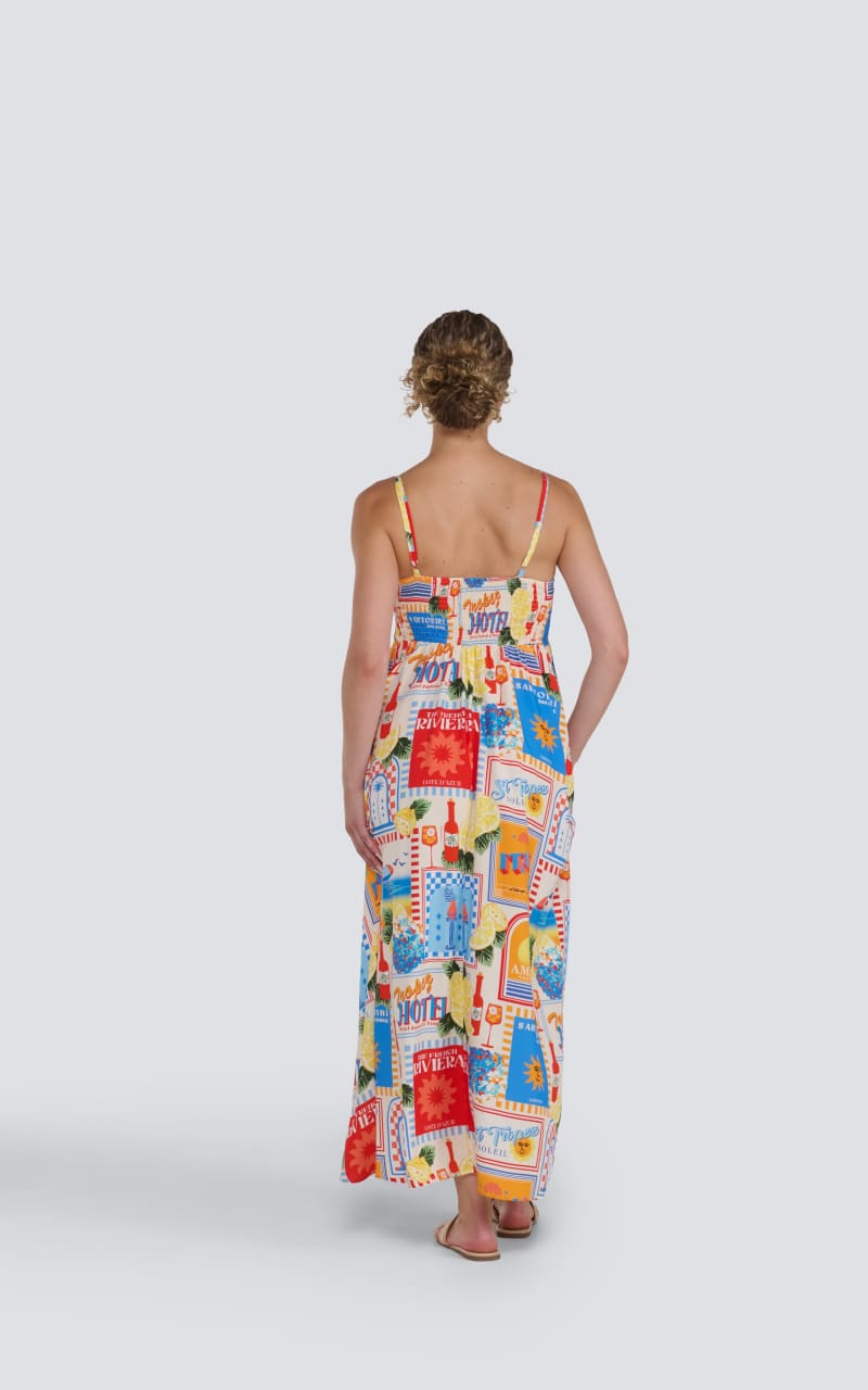 Jessica Laura- Italian Print Spaghetti Strap Dress - DRESS