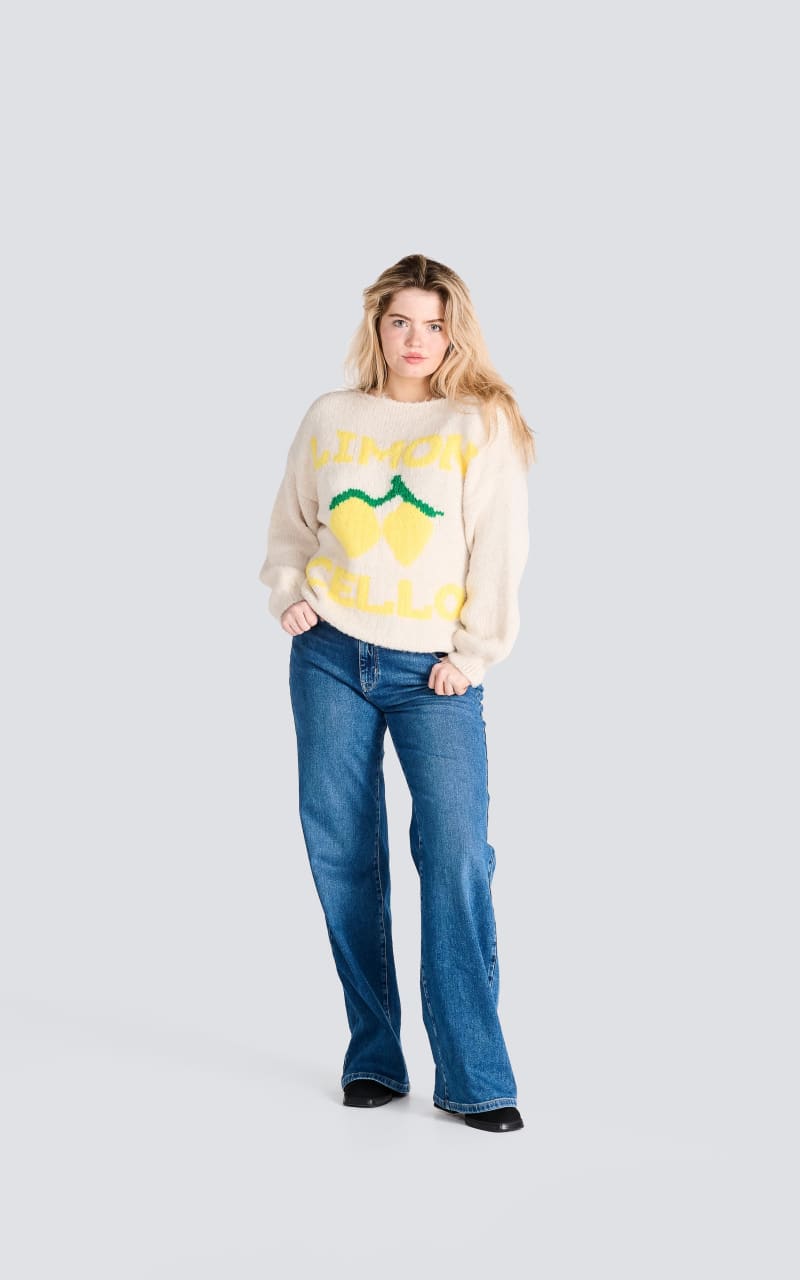 Jessica Laura- Limoncello Sweater in Cream - SWEATER &