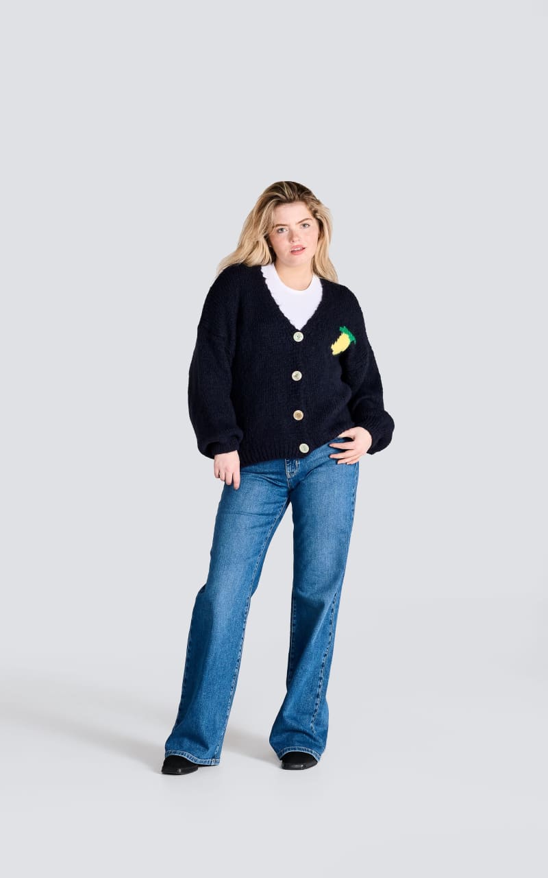 Jessica Laura- Limoncello Sweater in Navy - SWEATER &