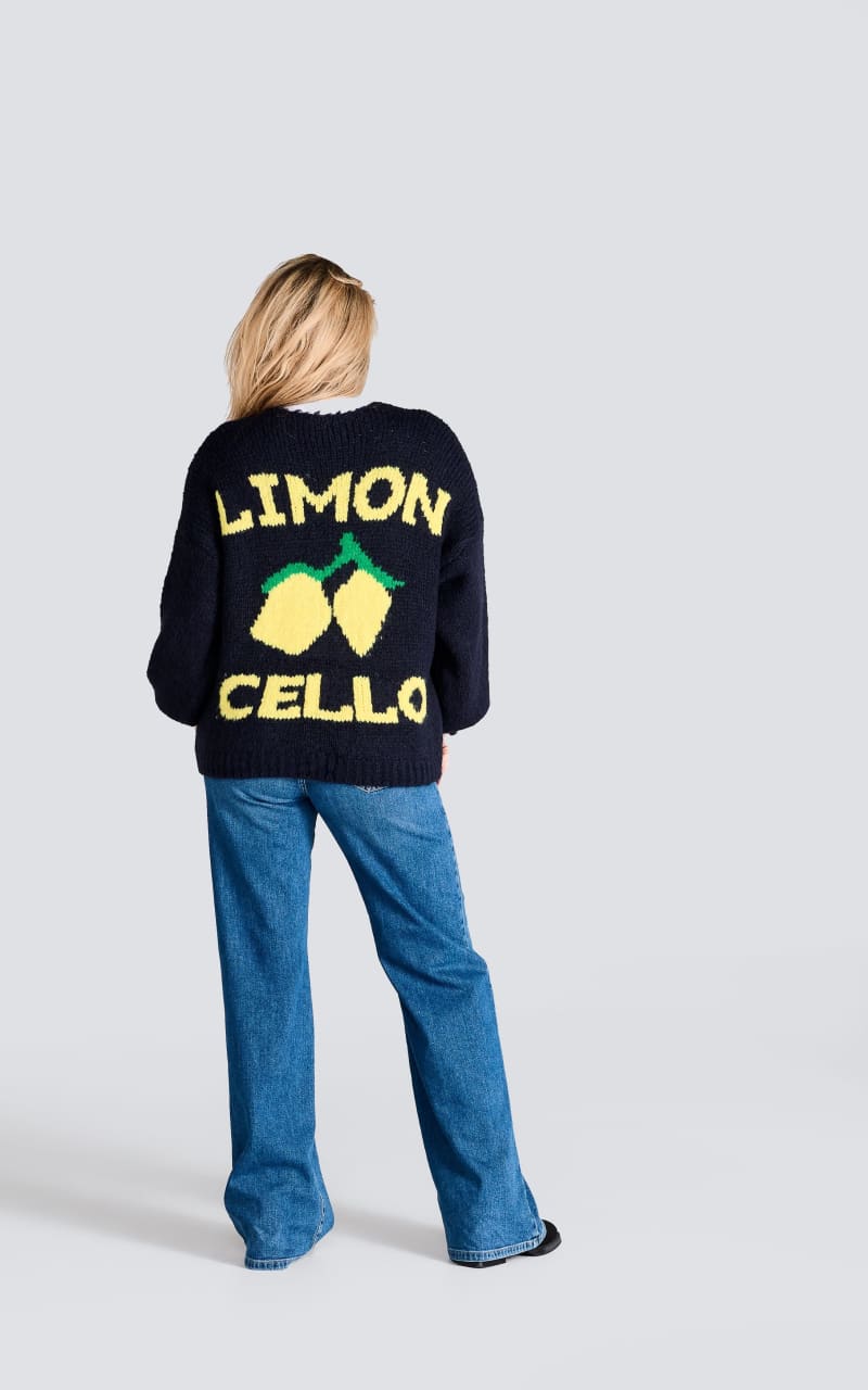 Jessica Laura- Limoncello Sweater in Navy - SWEATER &
