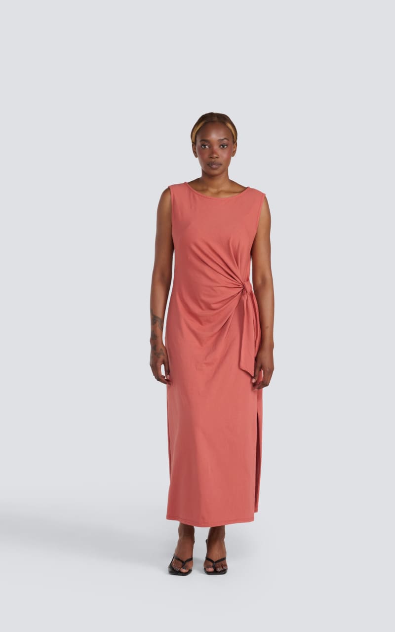 Jessica Laura- Round Neck Tank Dress in Teracotta - DRESS