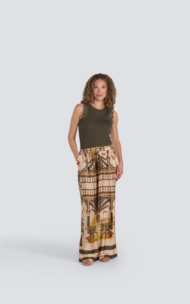 Jessica Laura- Tank with Embellished Shoulders in olive