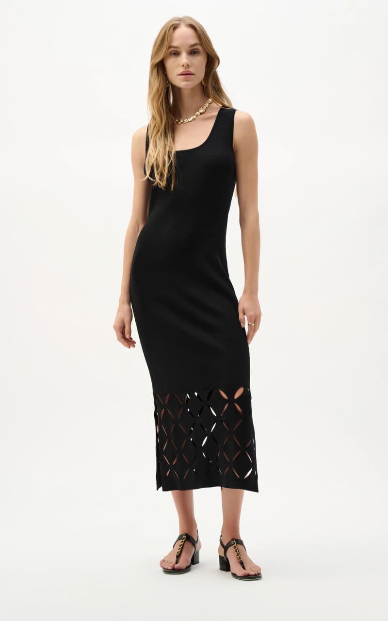 Joseph Ribkoff- Knit Sleeveless Dress in Black - DRESS