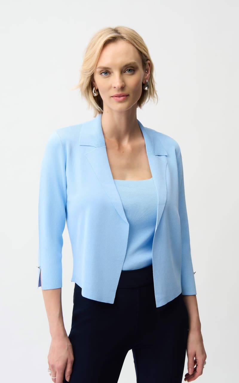 Joseph Ribkoff- Open Front Cardigan in Sky Blue - SWEATER &