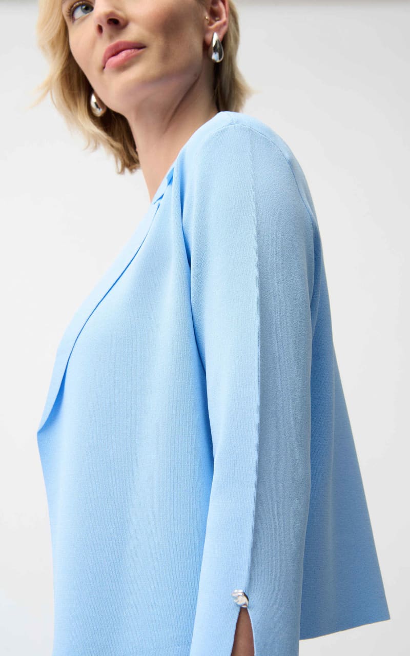 Joseph Ribkoff- Open Front Cardigan in Sky Blue - SWEATER &