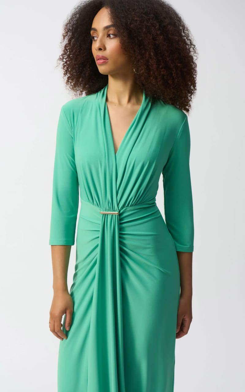 Joseph Ribkoff- Silky Knit draped Wrap Dress - DRESS