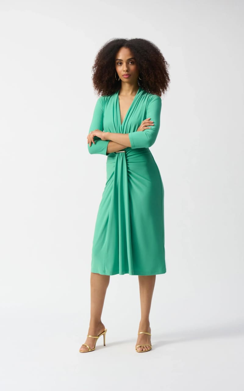 Joseph Ribkoff- Silky Knit draped Wrap Dress - DRESS