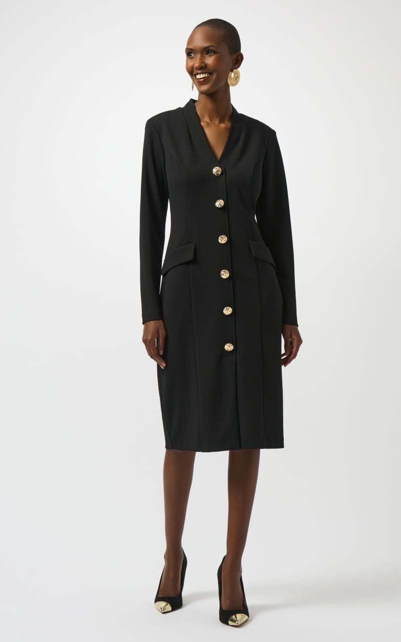Joseph Ribkoff Scuba Crepe Sheath Dress in Black DRESS