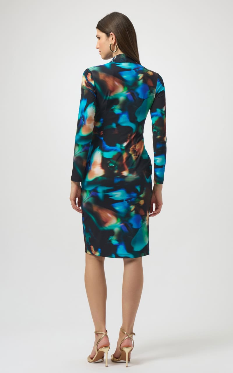Joseph Ribkoff- Silky Knit Abstract Print Wrap Dress - DRESS