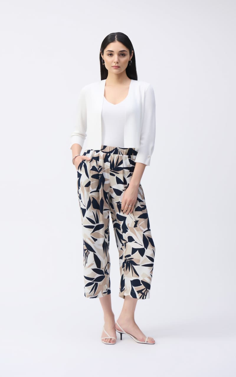 Joseph Ribkoff Sweater Knit Cover Up with Pearl Ornament