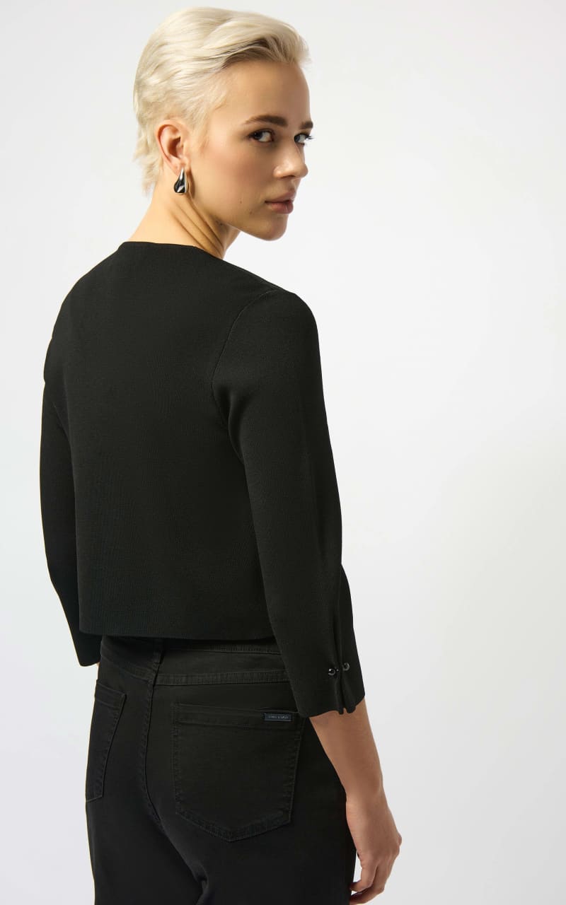 Joseph Ribkoff Sweater Knit Cover Up with Pearl Ornament