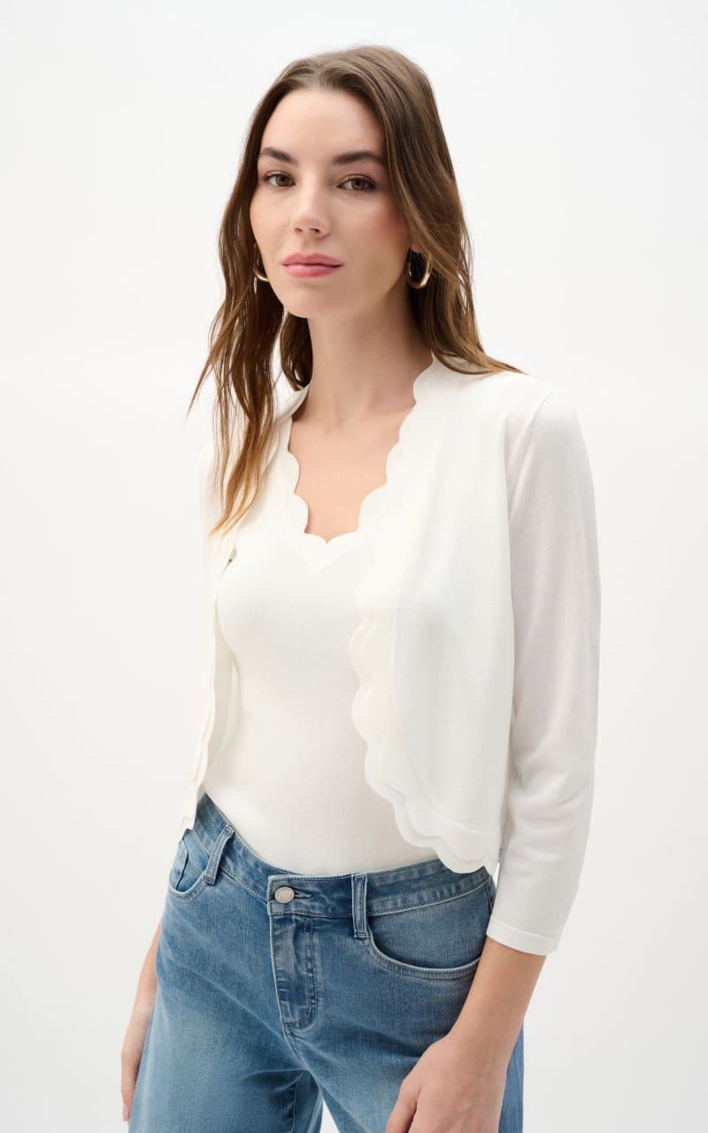 Joseph Ribkoff- Sweater Knit Fitted Bolero Cardigan