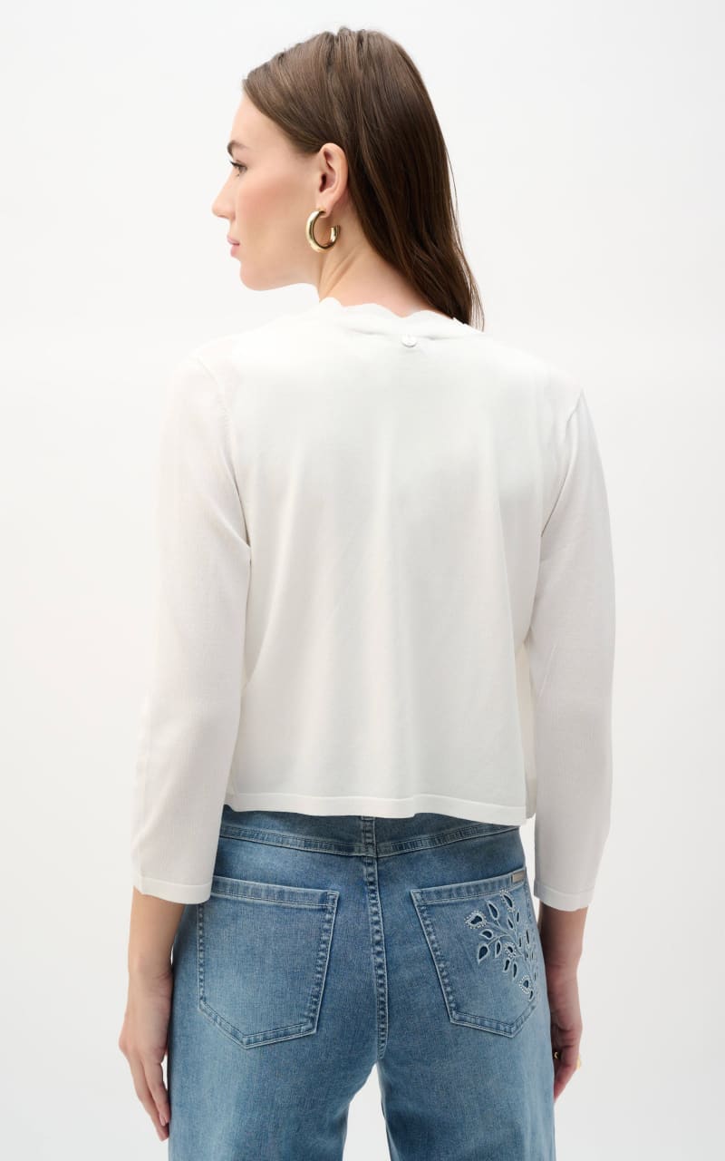 Joseph Ribkoff- Sweater Knit Fitted Bolero Cardigan