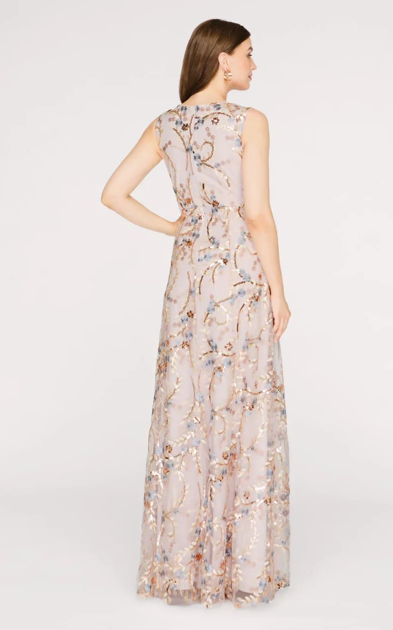 JS Collections- Lavinia A-Line Gown in Rose Gold - DRESS