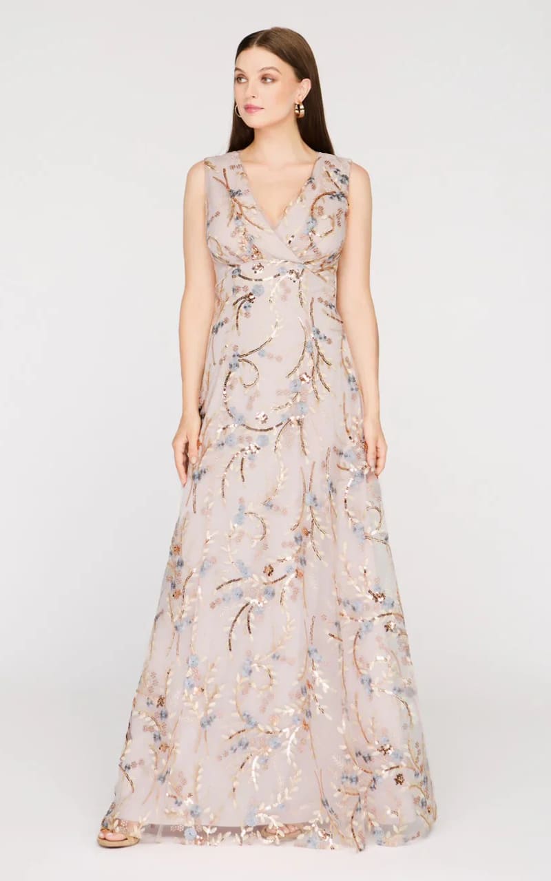JS Collections- Lavinia A-Line Gown in Rose Gold - DRESS