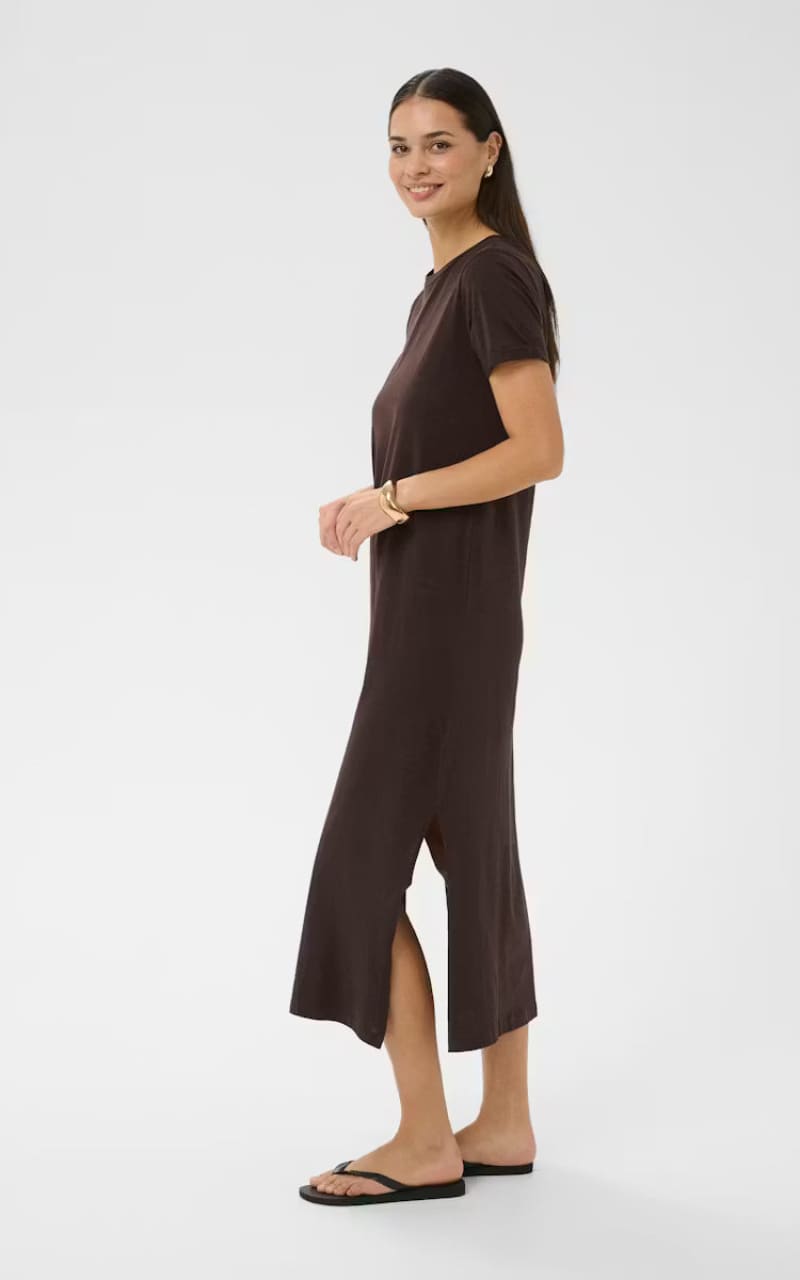 Kaffe- Celina T-Shirt Dress in Black Coffee - DRESS