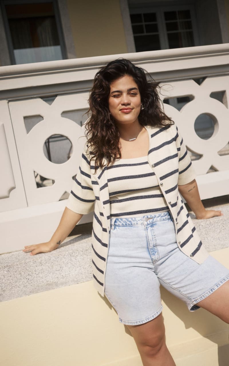 Kaffe Curve- Maia Denim Short - Shorts & Skorts