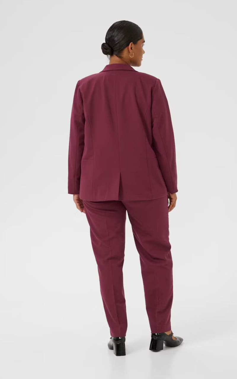 Kaffe Curve- Sakira Blazer in Windsor Wine - BLAZER
